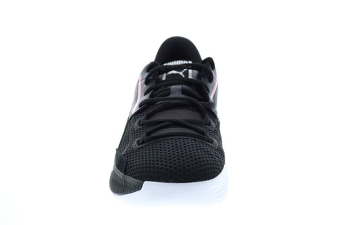 Puma Clyde Hardwood Metallic 19404401 Mens Black Leather Athletic Basketball Shoes