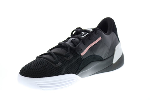 Puma Clyde Hardwood Metallic 19404401 Mens Black Leather Athletic Basketball Shoes