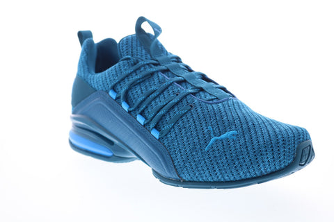 Puma Axelion Ultra 19413403 Mens Blue Canvas Lace Up Low Top Sneakers Shoes
