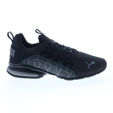Puma Axelion Graphic 19425201 Mens Black Canvas Athletic Running Shoes