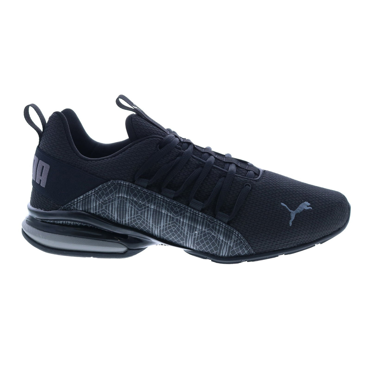 Puma Axelion Graphic 19425201 Mens Black Canvas Athletic Running Shoes ...