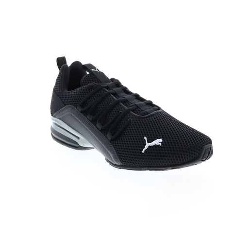 Puma Axelion LS 19438411 Mens Black Canvas Lace Up Athletic Running Shoes