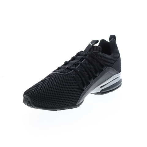 Puma Axelion LS 19438411 Mens Black Canvas Lace Up Athletic Running Shoes