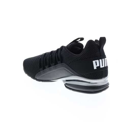 Puma Axelion LS 19438411 Mens Black Canvas Lace Up Athletic Running Shoes