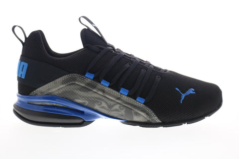 Puma Axelion Cyclone 19451601 Mens Black Mesh Lace Up Low Top Sneakers Shoes