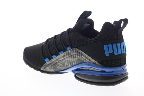 Puma Axelion Cyclone 19451601 Mens Black Mesh Lace Up Low Top Sneakers Shoes