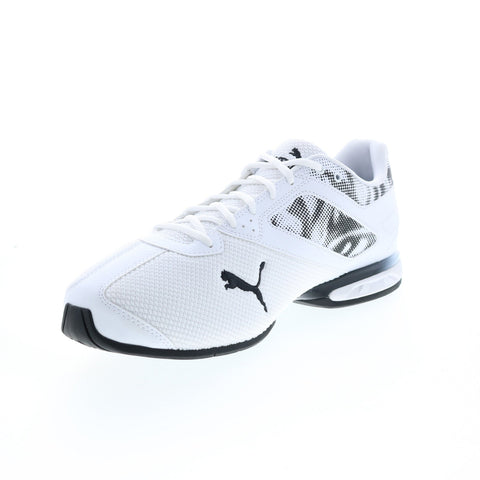 Puma Tazon 6 Cyclone 19451701 Mens White Canvas Athletic Running Shoes