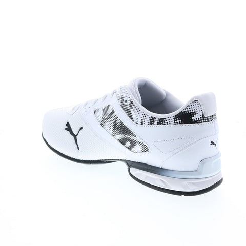 Puma Tazon 6 Cyclone 19451701 Mens White Canvas Athletic Running Shoes