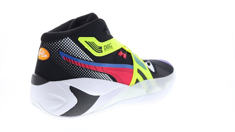 Puma Disc Rebirth 19481202 Mens Black Yellow Synthetic Athletic Basketball Shoes