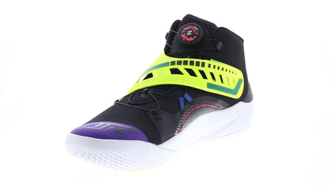 Puma Disc Rebirth 19481202 Mens Black Yellow Synthetic Athletic Basketball Shoes