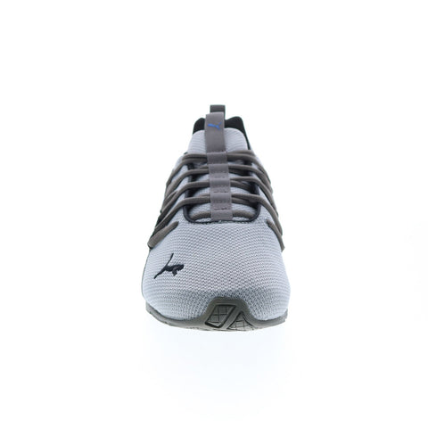 Puma Axelion Break 19497903 Mens Gray Canvas Lace Up Athletic Running Shoes