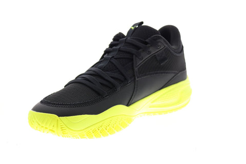 Puma Court Rider Basketball 19506403 Mens Black Synthetic Low Top Athletic Shoes