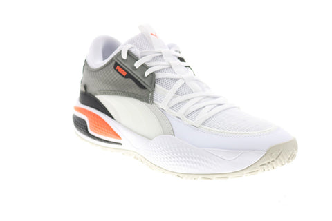 Puma Court Rider Basketball 19506404 Mens White Synthetic Low Top Athletic Shoes