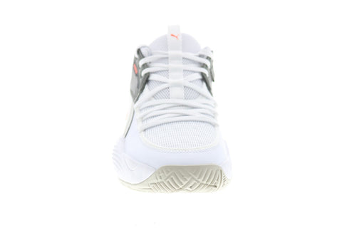 Puma Court Rider Basketball 19506404 Mens White Synthetic Low Top Athletic Shoes