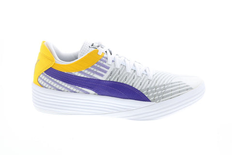Puma Clyde All-Pro Coast 2 Coast Basketball Mens White Canvas Athletic Shoes