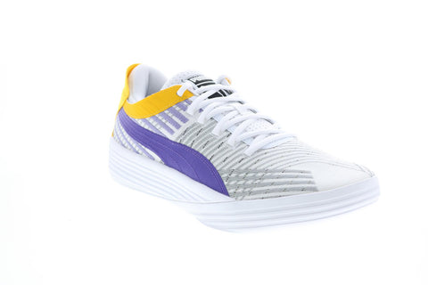 Puma Clyde All-Pro Coast 2 Coast Basketball Mens White Canvas Athletic Shoes
