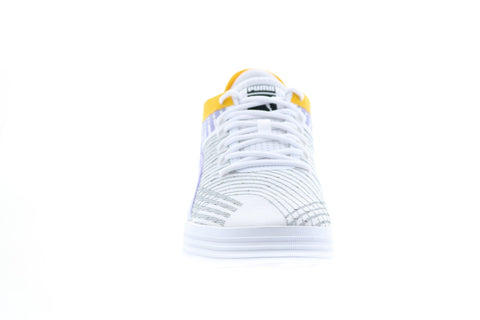 Puma Clyde All-Pro Coast 2 Coast Basketball Mens White Canvas Athletic Shoes