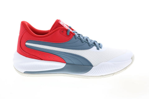 Puma Triple 19521709 Mens White Synthetic Athletic Basketball Shoes
