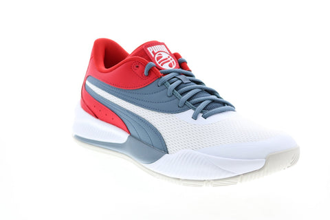 Puma Triple 19521709 Mens White Synthetic Athletic Basketball Shoes
