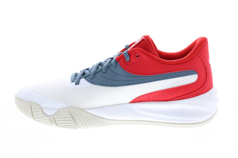 Puma Triple 19521709 Mens White Synthetic Athletic Basketball Shoes