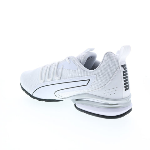 Puma Axelion NXT 19565607 Mens White Canvas Lace Up Athletic Running Shoes