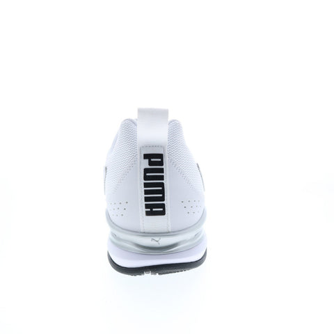 Puma Axelion NXT 19565607 Mens White Canvas Lace Up Athletic Running Shoes