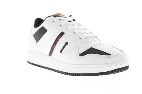 World Of Troop Ice Lamb Mens White Leather Low Top Lace Up Sneakers Shoes