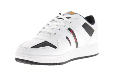 World Of Troop Ice Lamb Mens White Leather Low Top Lace Up Sneakers Shoes