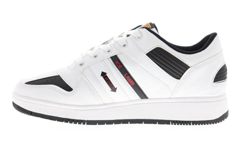 World Of Troop Ice Lamb Mens White Leather Low Top Lace Up Sneakers Shoes