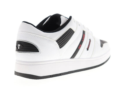 World Of Troop Ice Lamb Mens White Leather Low Top Lace Up Sneakers Shoes