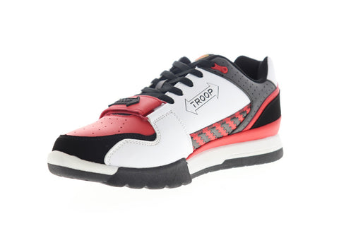 World Of Troop Cobra 1 1CM00663-113 Mens Red Leather Low Top Sneakers Shoes