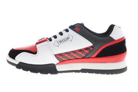 World Of Troop Cobra 1 1CM00663-113 Mens Red Leather Low Top Sneakers Shoes