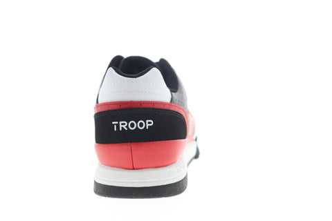 World Of Troop Cobra 1 1CM00663-113 Mens Red Leather Low Top Sneakers Shoes