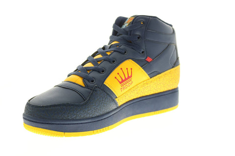World Of Troop Destroyer Mid Mens Blue Synthetic Lifestyle Sneakers Shoes
