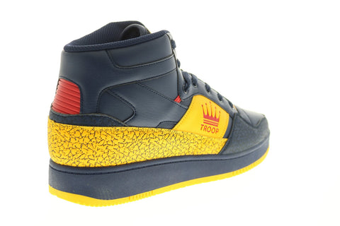 World Of Troop Destroyer Mid Mens Blue Synthetic Lifestyle Sneakers Shoes