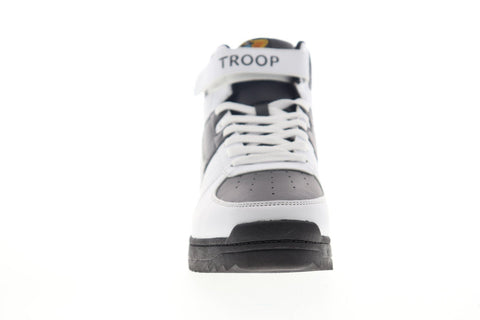 World Of Troop Crown Mid Ripp Mens White Synthetic Lifestyle Sneakers Shoes