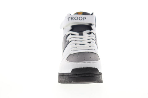 World Of Troop Crown Mid Ripple Mens White Synthetic High Top Sneakers Shoes