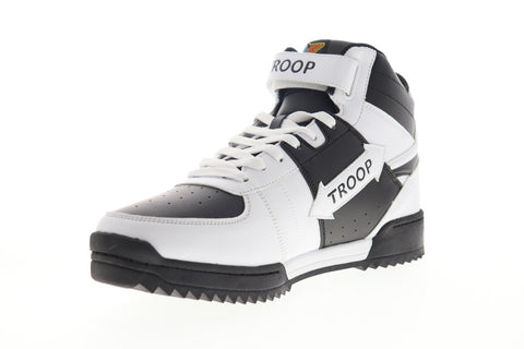 World Of Troop Crown Mid Ripp Mens White Synthetic Lifestyle Sneakers Shoes