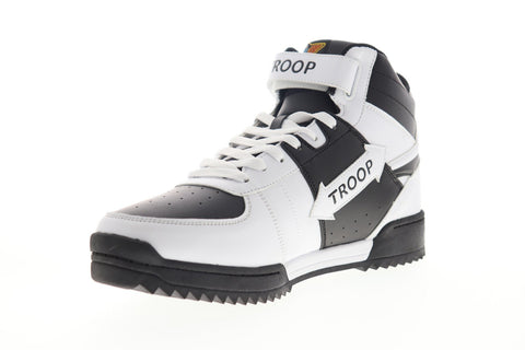 World Of Troop Crown Mid Ripple Mens White Synthetic High Top Sneakers Shoes