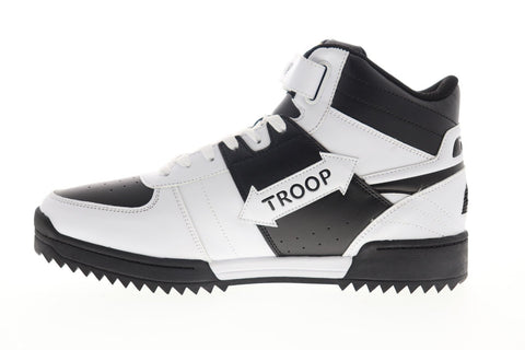 World Of Troop Crown Mid Ripple Mens White Synthetic High Top Sneakers Shoes