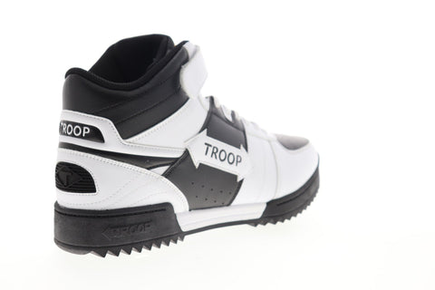 World Of Troop Crown Mid Ripp Mens White Synthetic Lifestyle Sneakers Shoes