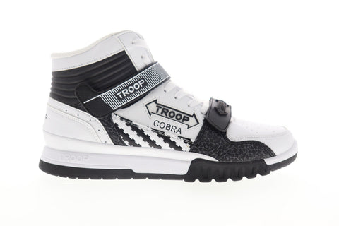 World Of Troop Cobra Mid 1HM00663-120 Mens White Leather Lifestyle Sne