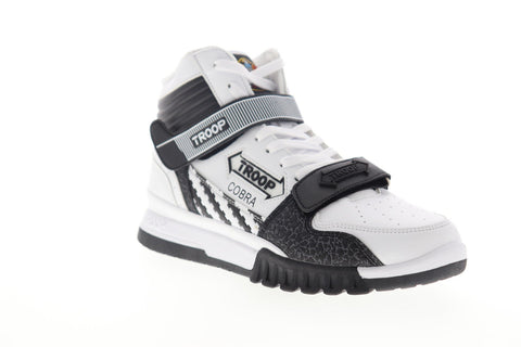 World Of Troop Cobra Mid 1HM00663-120 Mens White High Top Sneakers Shoes