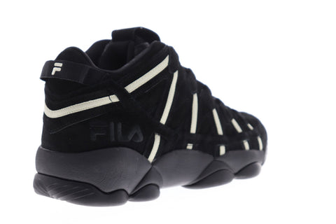Fila Spaghetti Mens Black Suede High Top Lace Up Sneakers Shoes
