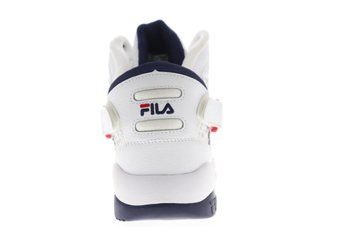 Fila Spoiler Mens White Leather High Top Lace Up Sneakers Shoes