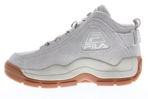 Fila 96 Quilted Mens Gray Suede Athletic Lace Up Basketball Shoes