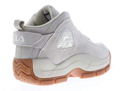 Fila 96 Quilted Mens Gray Suede Athletic Lace Up Basketball Shoes