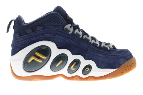 Plys dukke syre sko Fila Bubbles 1BM00036-127 Mens Blue Suede Casual Basketball Sneakers S -  Ruze Shoes
