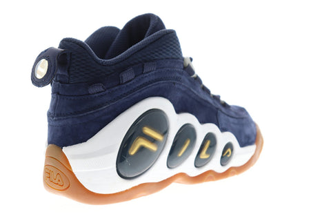 Fila Bubbles Mens Blue Suede High Top Lace Up Sneakers Shoes