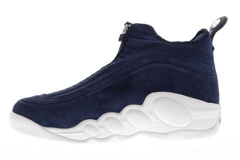 Fila Bubbles Zip Mens Blue Suede High Top Zipper Sneakers Shoes